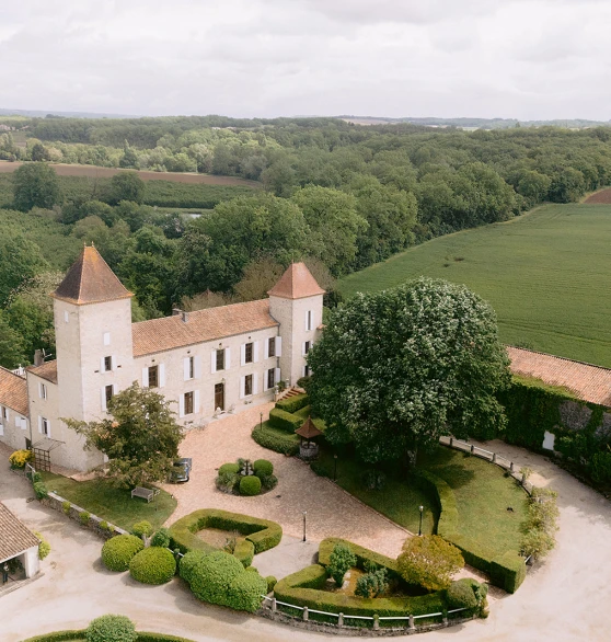 Chateau Trieux aerial view